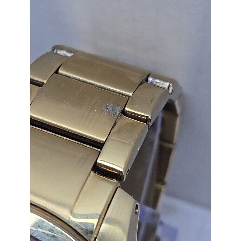 Mens Armani Exchange Hampton AX2132 Date Champagne Gold Plated Watch New Battery - Picture 5 of 11